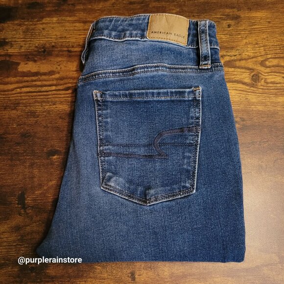 American Eagle Jeans 2 L Super Hi Rise Jegging 360 Next Level Stretch - Picture 3 of 13